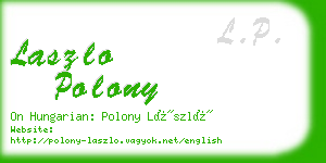 laszlo polony business card